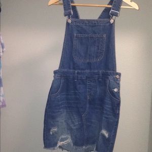 Harper Denim overall dress